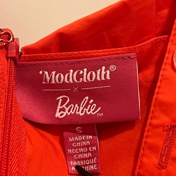 ModCloth x Barbie Orange Retro Romper S NWT - Picture 4 of 6